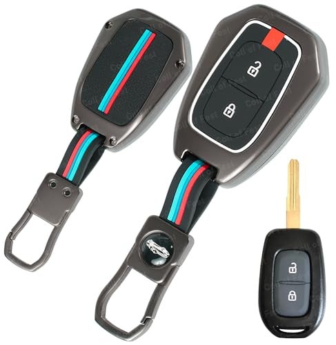 Coll of Fest® Metal Silicon Key Cover Compatible for Renault Kiger, Kwid, Duster 2016, Triber 2 Button Smart Key Cover Metal and Silicon Protection Special Feature Visible in Low-Light Conditions - Image 5