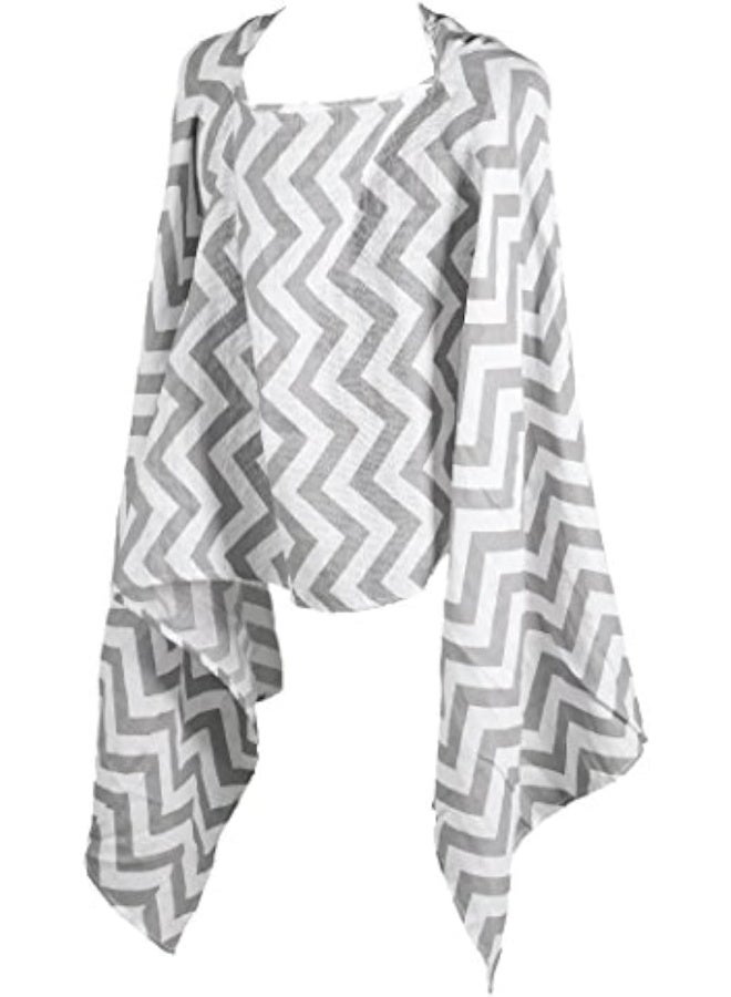 Jolly Jumper Muslin Pashmama, Chevron Grey - Image 1