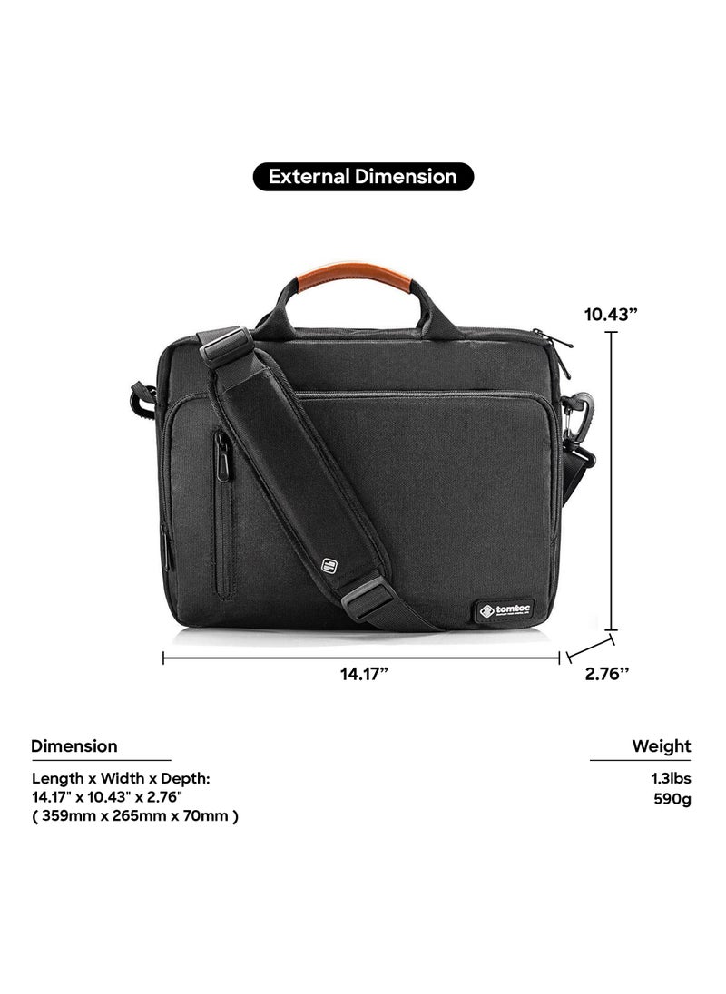 Tomtoc - Navigator-A43 Laptop Shoulder Bag for 14-inch MacBook Pro M4/M3/M2/M1 Pro/Max 2023-2021, 13.5-14.4 Surface Laptop Studio/5/4/3, Surface Book 3/2/1, 360 Protective Case Fit Asus VivoBook/ZenBook 14 - Image 1