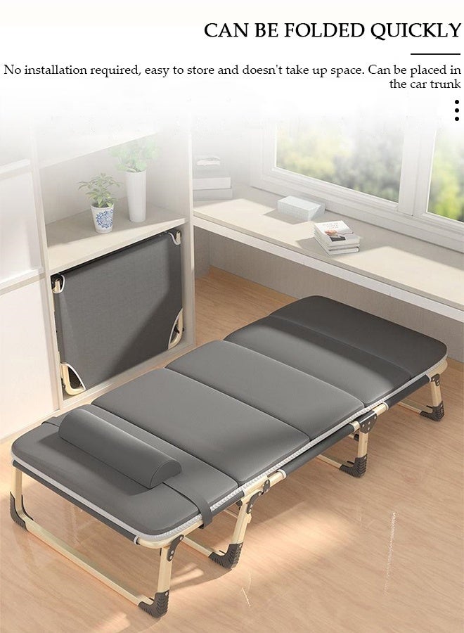 DUNISO Folding Camping Cot for Adults with Mattress Adjustable 4-Position Portable Folding Camping Bed Sleeping Cot with Pillow Lightweight Cots for Camping Home Office Nap - Image 4