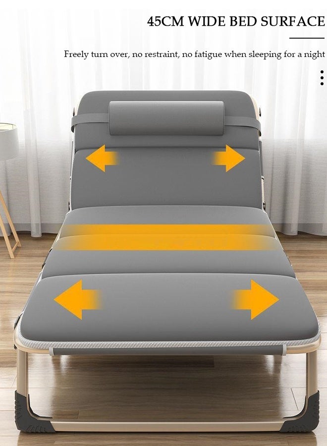 DUNISO Folding Camping Cot for Adults with Mattress Adjustable 4-Position Portable Folding Camping Bed Sleeping Cot with Pillow Lightweight Cots for Camping Home Office Nap - Image 3