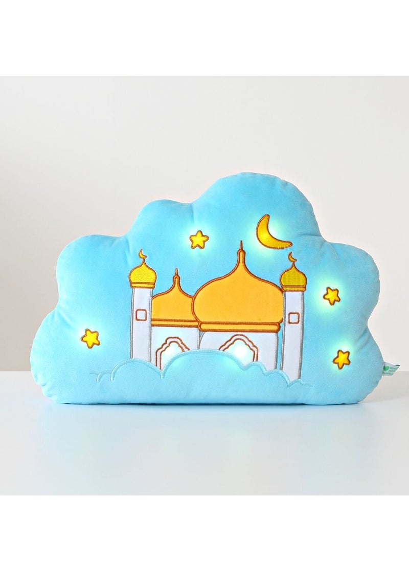 Mommy Yasmin - Mommy Yasmin - Soothe & Glow Talking Cloud | Muslim & Islamic Toy | Eid Gift | Quran & Dua | Interactive + Relaxing | Remote | for Baby + Toddlers + Kids (Blue) - Image 1