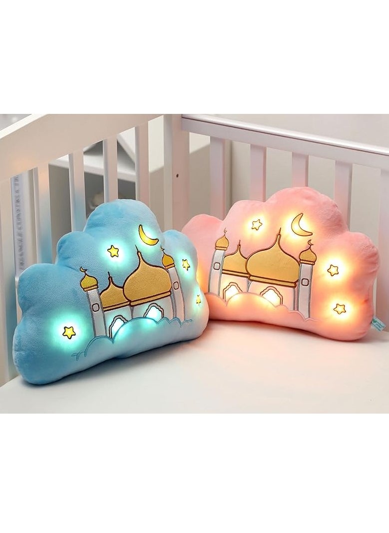 Mommy Yasmin - Mommy Yasmin - Soothe & Glow Talking Cloud | Muslim & Islamic Toy | Eid Gift | Quran & Dua | Interactive + Relaxing | Remote | for Baby + Toddlers + Kids (Blue) - Image 1
