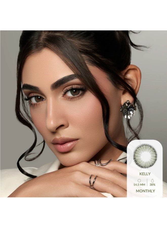 Amara Unisex Kelly Monthly Disposable Contact Lenses, Color Contact Lenses, Cosmetic Contact Lenses, Green Contact Lenses - Image 2