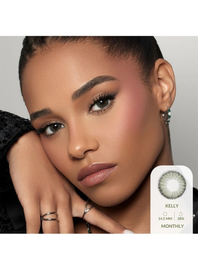 Amara Unisex Kelly Monthly Disposable Contact Lenses, Color Contact Lenses, Cosmetic Contact Lenses, Green Contact Lenses - Image 3