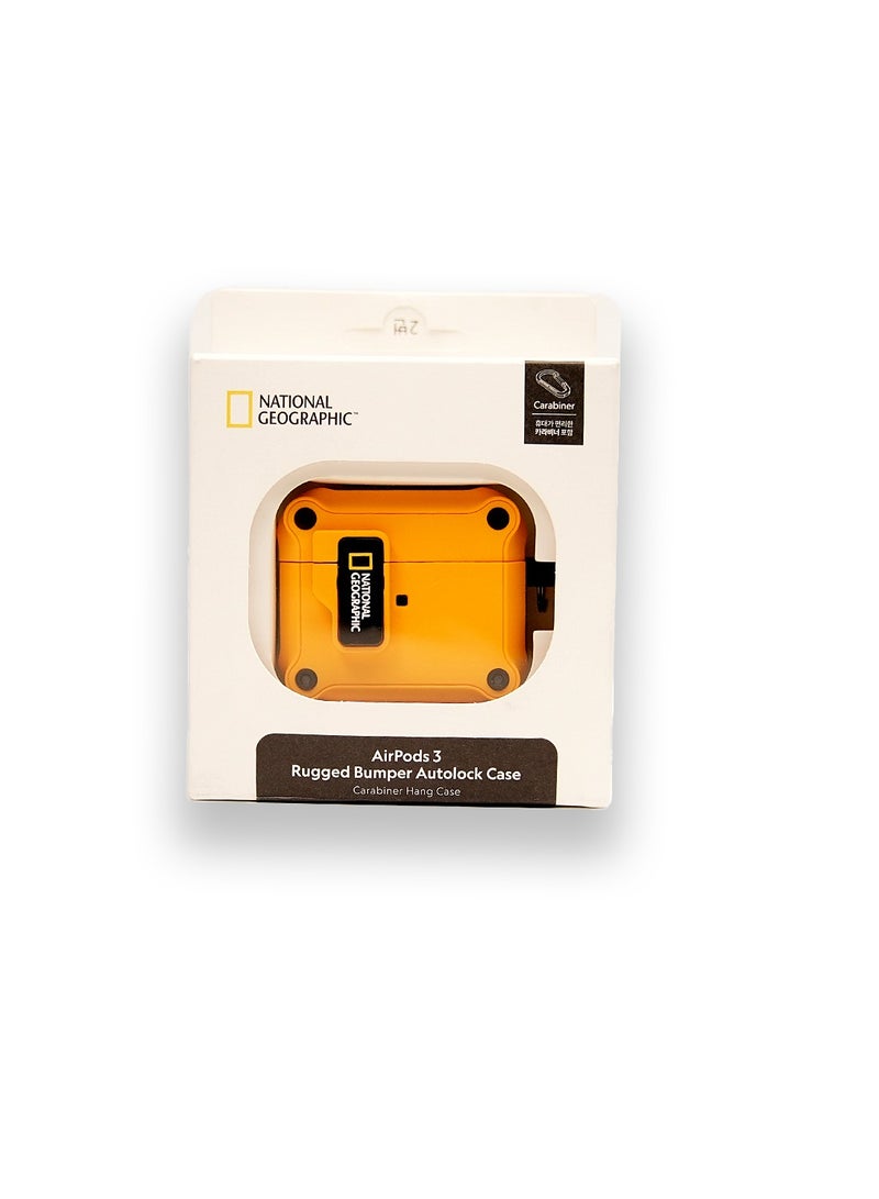 NATIONAL GEOGRAPHIC حافظة ناشيونال جيوغرافيك القوية لسماعات Airpods3 - باللون الأصفر - Image 1