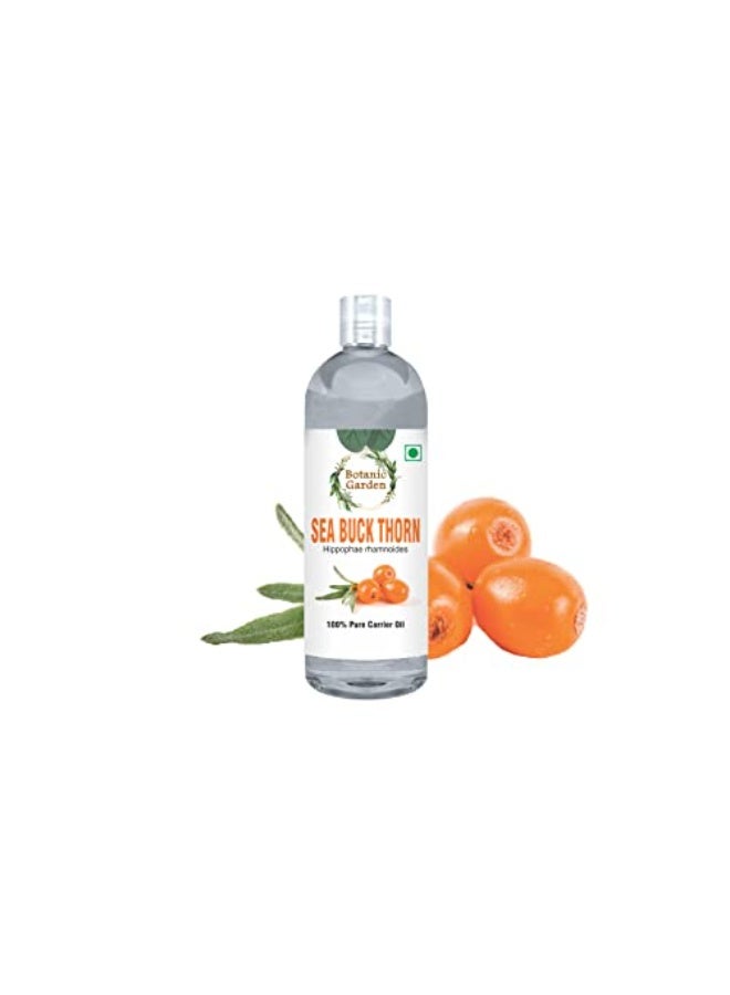BOTANIC GARDEN Sea Buckthorn/Hippophae rhamnoides/ Cold-Pressed Oil 100% Pure, Natural & Undiluted, Calms Irritated Skin, Repairs Damaged Skin, Moisturises Dry Skin, Soothes Sunburn, Powerful Anti-Ageing Properties(100 ML) - Image 2