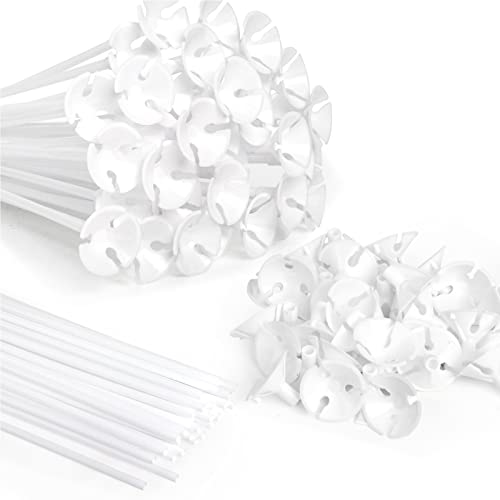 PP OPOUNT 35 Pieces Balloon Sticks 126 inches Plastic Balloons Sticks Balloon Holders for Anniversary Wedding Birthday Party Decoration Balloon Sticks with Base Upgraded Version - Image 1
