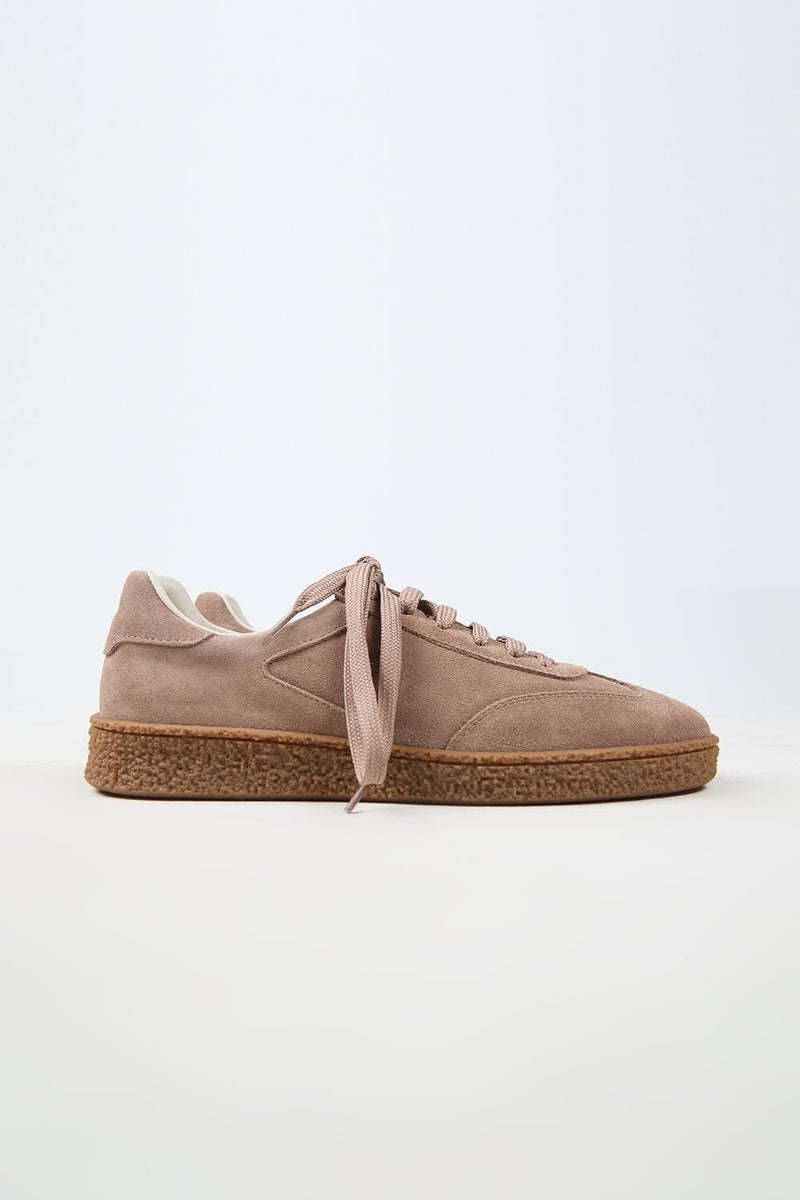Krahe Palminteri Men's Genuine Leather Lace-up Mink Sneakers - Image 2