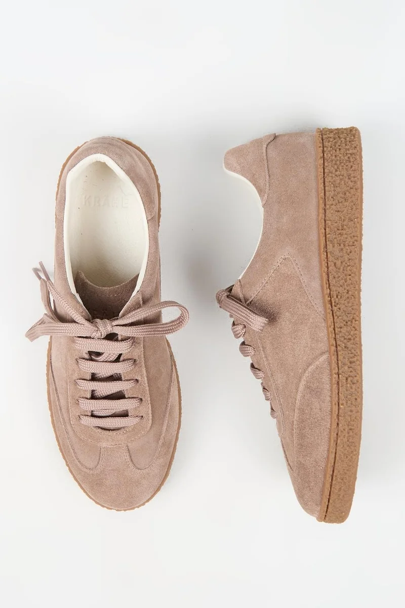 Krahe Krahe Palminteri Men's Genuine Leather Lace-up Mink Sneakers