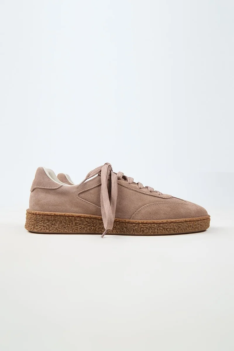 Krahe Krahe Palminteri Men's Genuine Leather Lace-up Mink Sneakers