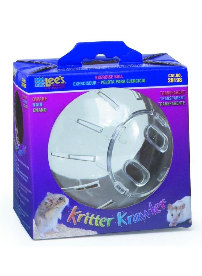 Lee's Kritter Krawler Mini Exercise Ball, 5-Inch, Plastic, Clear