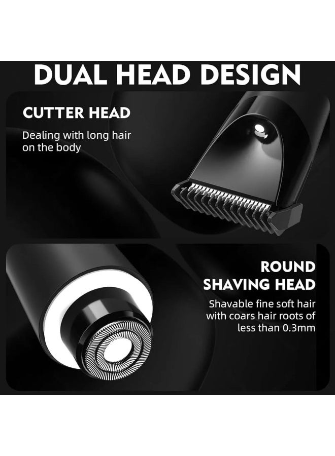 Enchen A4 2-in-1 Body Hair Trimmer & Facial Hair Removal Shaver, 8500RPM Motor, Anti-Overheating Ceramic Blade, LED Spotlight & Travel Lock, Black - Image 4