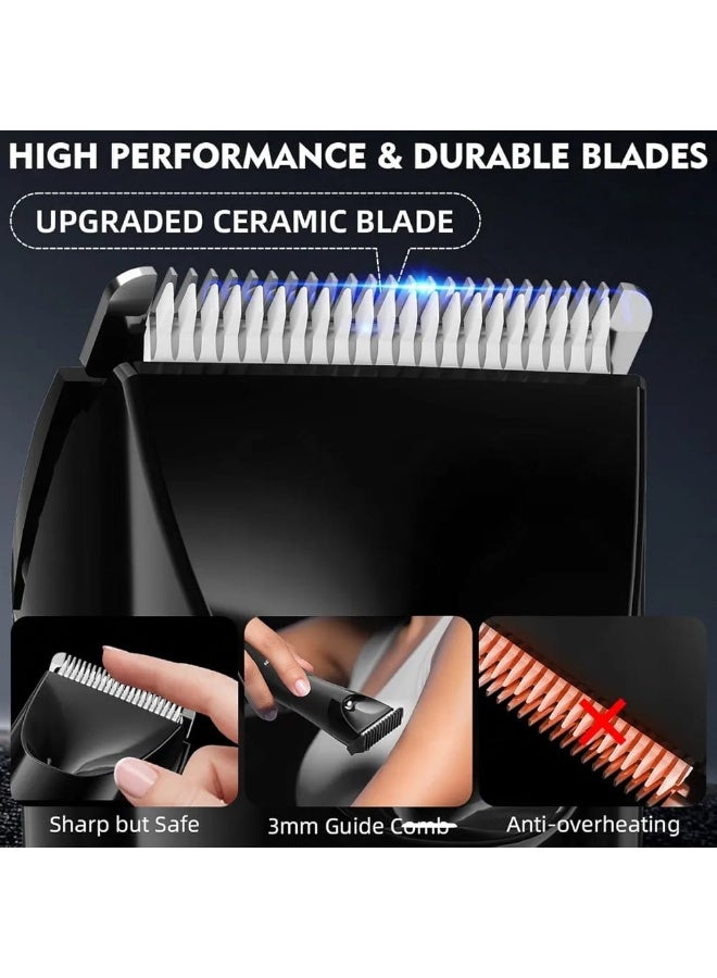 Enchen A4 2-in-1 Body Hair Trimmer & Facial Hair Removal Shaver, 8500RPM Motor, Anti-Overheating Ceramic Blade, LED Spotlight & Travel Lock, Black - Image 5