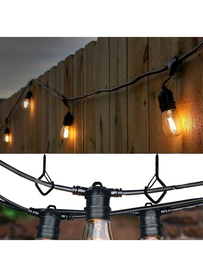 Heavy Duty Iron Screw Hooks With Safety Buckle Silvery Wall Mounted For Outdoor String Lights - Image 5