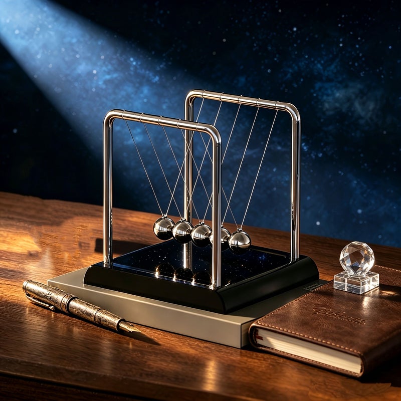 Newly Upgraded Newton S Cradle Swinging Balls Physics Demonstration Model - Image 1