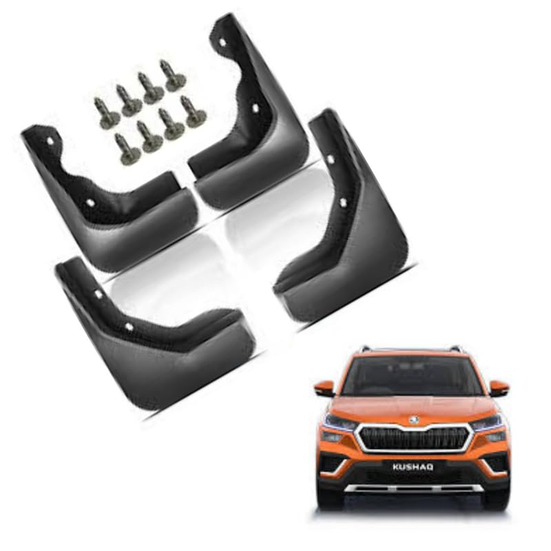 Autokaar OE Type/Box Type Car Mud Flap for Skoda Kushaq, Black - Image 5
