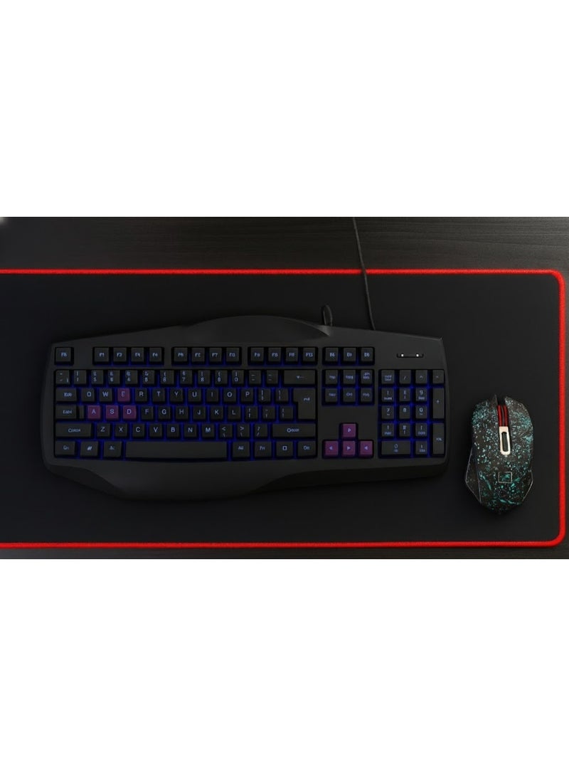 G12 Gaming keyboard and mouse with colorful LED lighting, waterproof design, and high-quality ABS material for office and gaming use. - Image 4