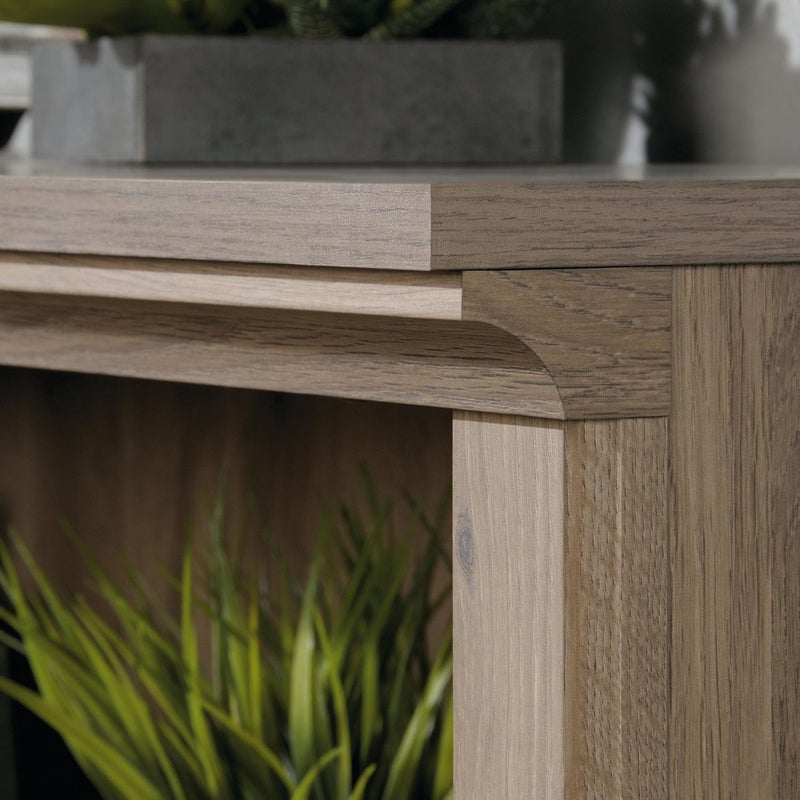 SAUDER 2 Tier Book Shelf Wooden Bookcase Multipurpose Bookshelf for Home Office, Living Room, in Salt Oak - Image 5