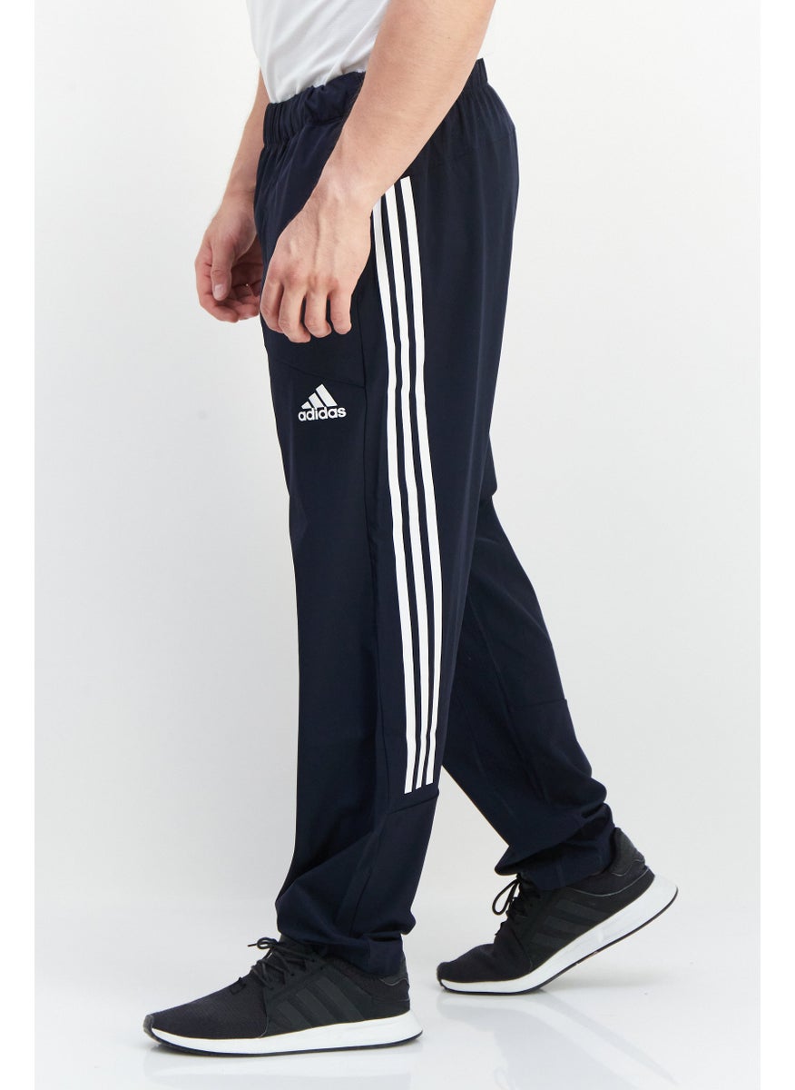 Adidas Men Sportswear Fit Brand Logo Training Sweatpants, Navy Blue  - Image 2