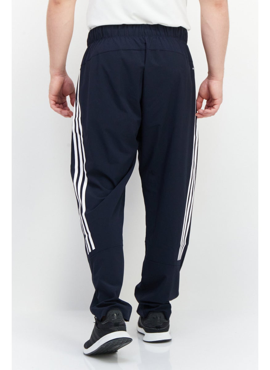 Adidas Men Sportswear Fit Brand Logo Training Sweatpants, Navy Blue  - Image 3