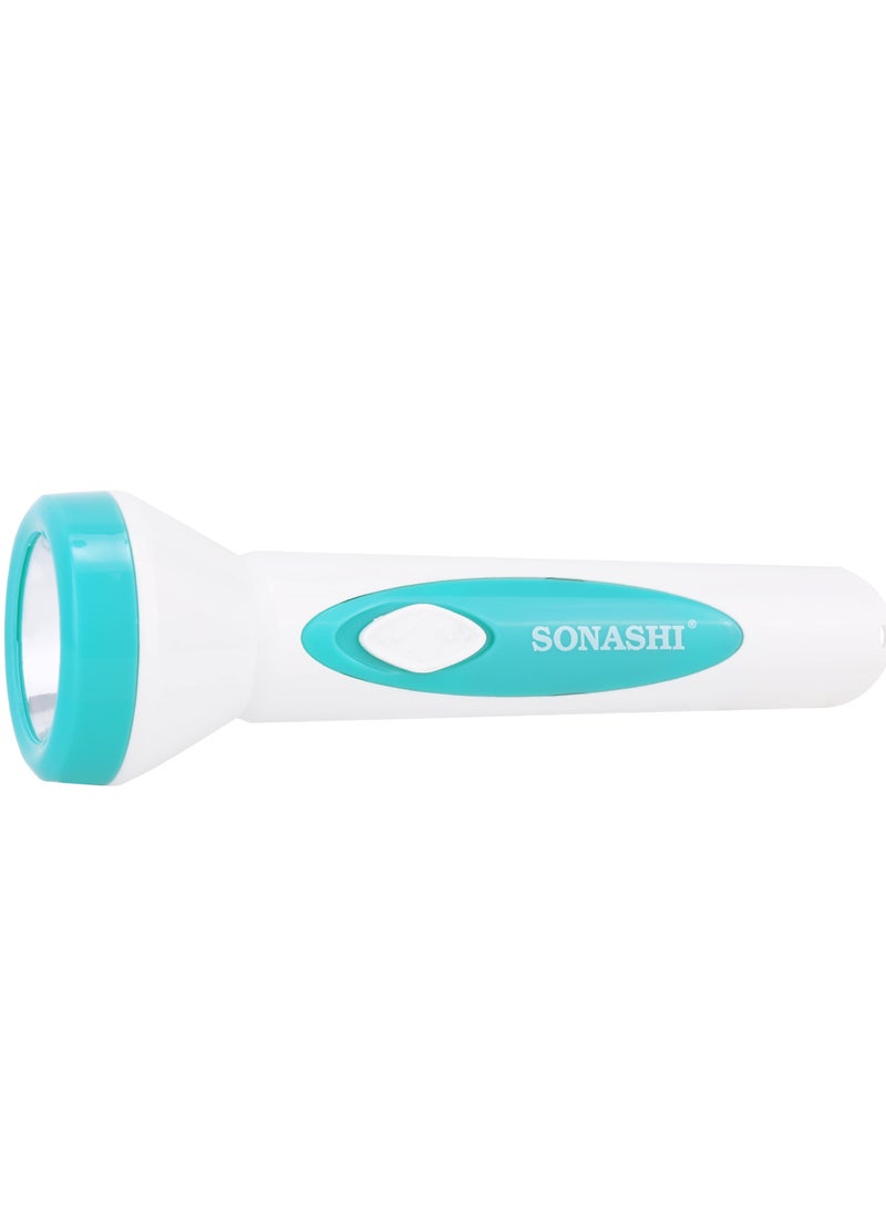 SONASHI - Rechargeable LED Torch   Blue  Handheld Light  Best for Camping And Outdoors  Rechargeable Flashlight with Charging Indicator  Long working time with Liion Battery  Flashlights SPLT-116U - Image 1