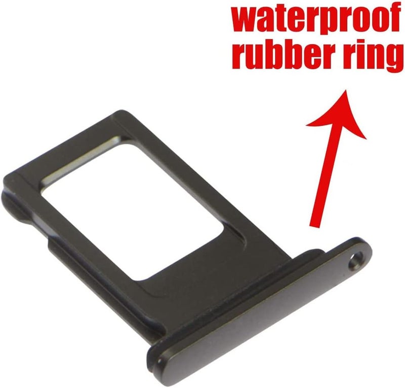Perzework SIM Card Tray Holder Slot Replacement for iPhone 11 Pro and iPhone 11 Pro Max (Space Gray/Black) with Waterproof Rubber Ring and Eject Pin (Single Sim Version) - Image 2