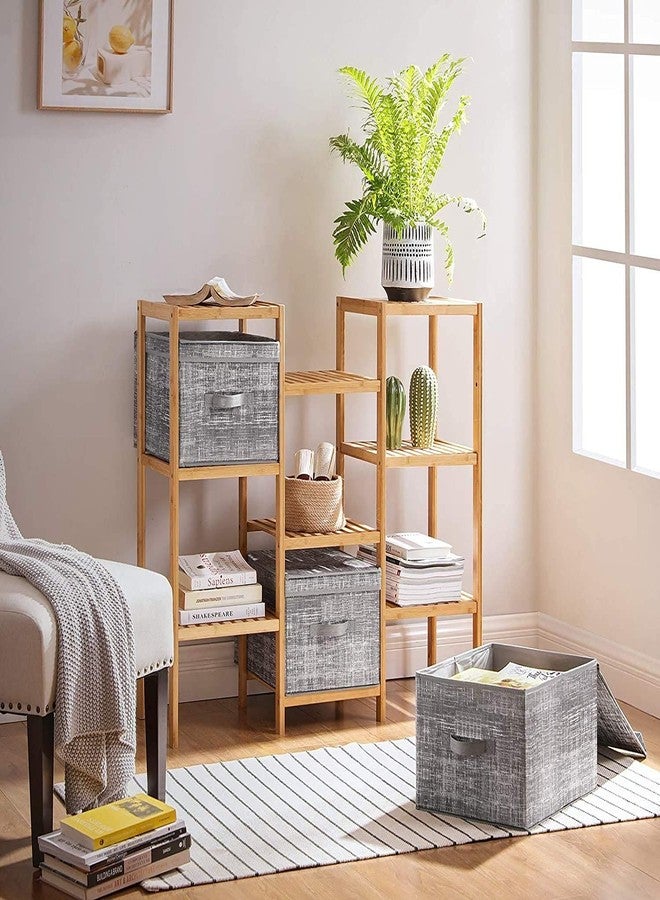 AAGNA Foldable Storage Organizer Box with Lid for Clothes, Stationary, Kids Toys, Jewelry Living Hamper Box with Lid and Handle, Large,(Pack of 1 -Grey, Large) - Image 4