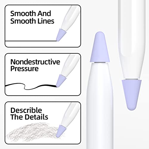 Joosko for Apple Pencil 2nd Generation/1st Generation Nib Protectors and Apple Pencil (USB-C), [50 Pack] Ultra Thin Silicone Nib Protectors, Drawing Noise Free - Image 4