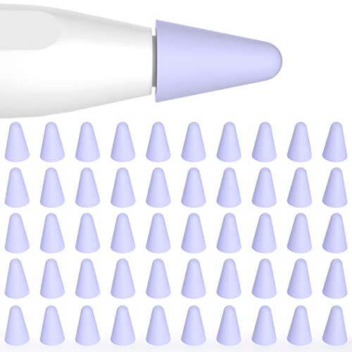 Joosko for Apple Pencil 2nd Generation/1st Generation Nib Protectors and Apple Pencil (USB-C), [50 Pack] Ultra Thin Silicone Nib Protectors, Drawing Noise Free - Image 1