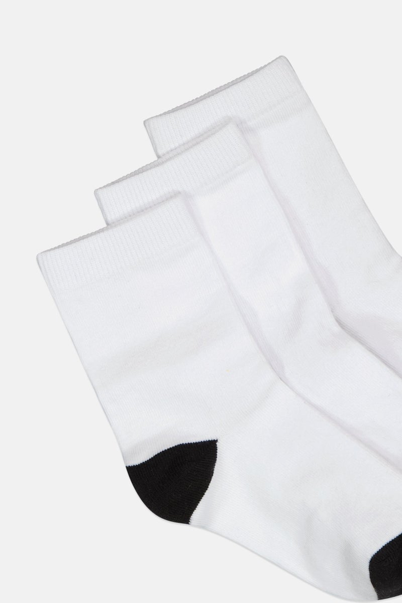 Joe Boxer Toddlers Boy 5 Pairs Textured Ankle Socks, White - Image 2