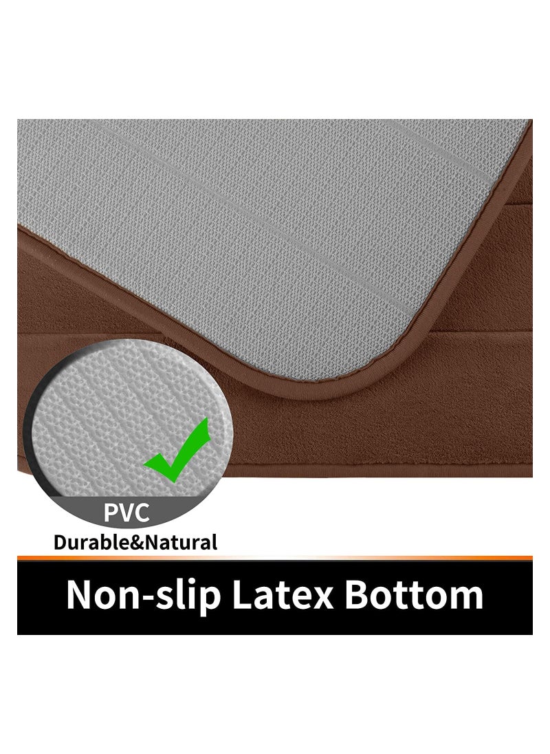 BELGREE 2 pack Non Slip Mat With Memory Foam Super Absorbent Bath Rugs Washable Kitchen Mats is Machine Wash Easy to Dry for Bathroom Floor Rugs  - Image 5