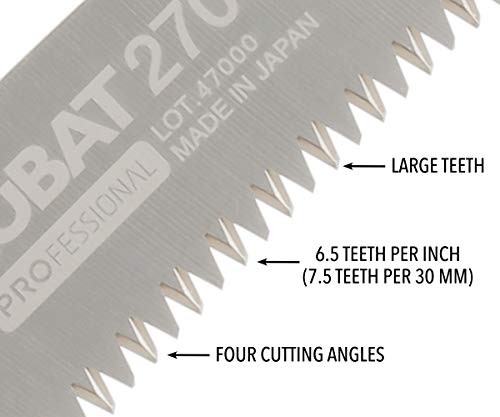 Silky ZUBAT Professional Curved Hand Saw 270mm Large Teeth (270-27) - Image 3