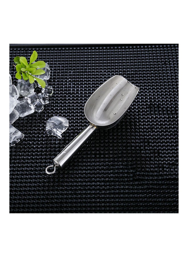 Handy Ice Cube Shovel One-Piece With Cast 304 Stainless Steel Utility Scoop Silver 25.2*5*10cm  - Image 2