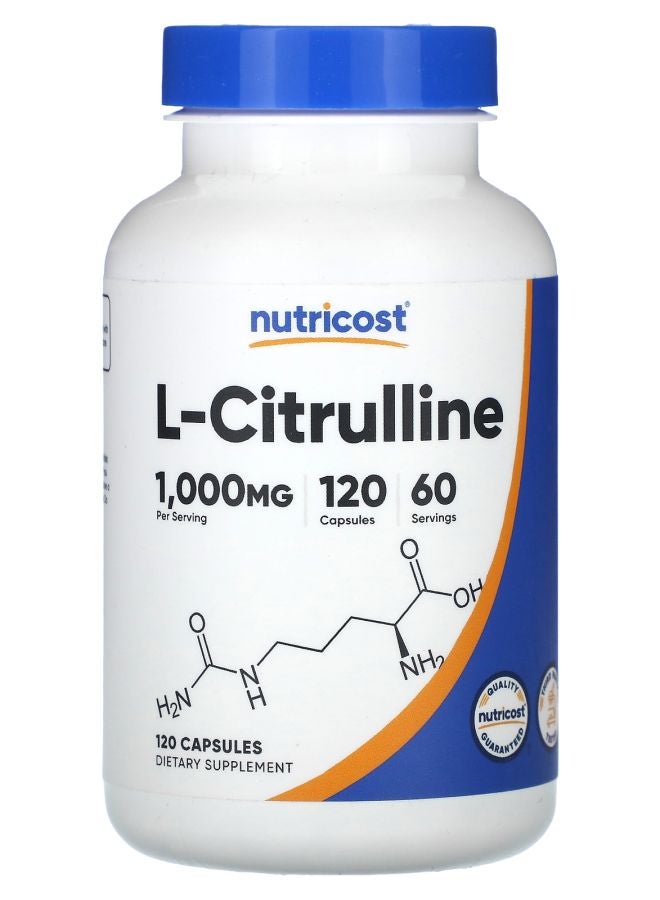 Nutricost L-Citrulline 1000 mg 120 Capsules (500 mg per Capsule)