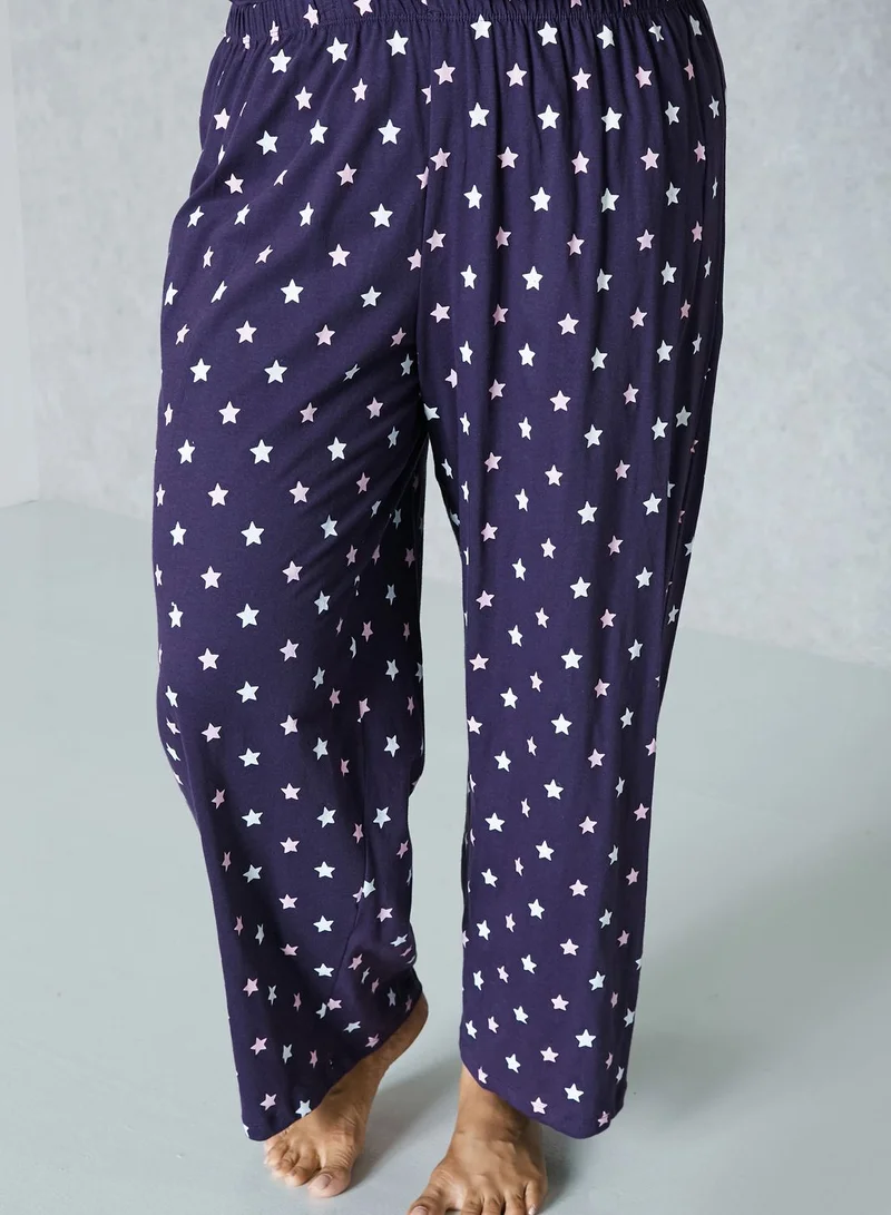 EVANS Sheep Print Pyjama Set
