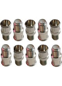 iMBAPrice 10 Pack FJack to FQuick Push On Plug Fpin Coaxial Quick Connect Adapter on coaxial Cables for Connection to Device Like Cable Modern TVs and Satellite Receivers