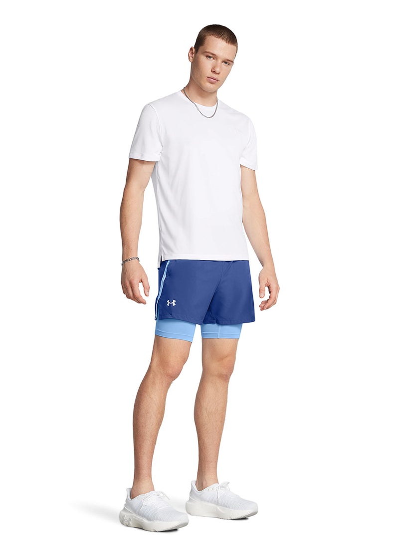 UNDER ARMOUR - Launch 5'' 2-In-1 Shorts - Image 1