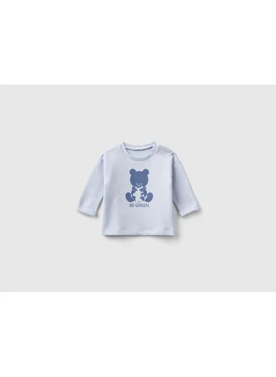UNITED COLORS OF BENETTON Sweatshirt In Recycled Cotton Blend