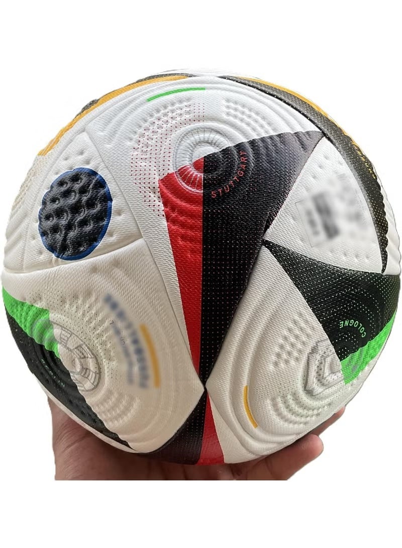 موش كرة قدم احترافية فاخرة 2024، كرة كرة قدم للكبار والأطفال، بتصميم ملتحم حرارياً بالهواء مستوحى من يورو 2024، مقاس 5 - Image 2