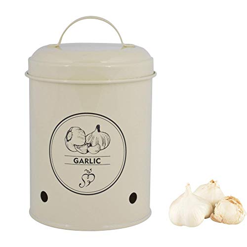 Esschert Design Garlic Storage Tin, Metal - Image 1