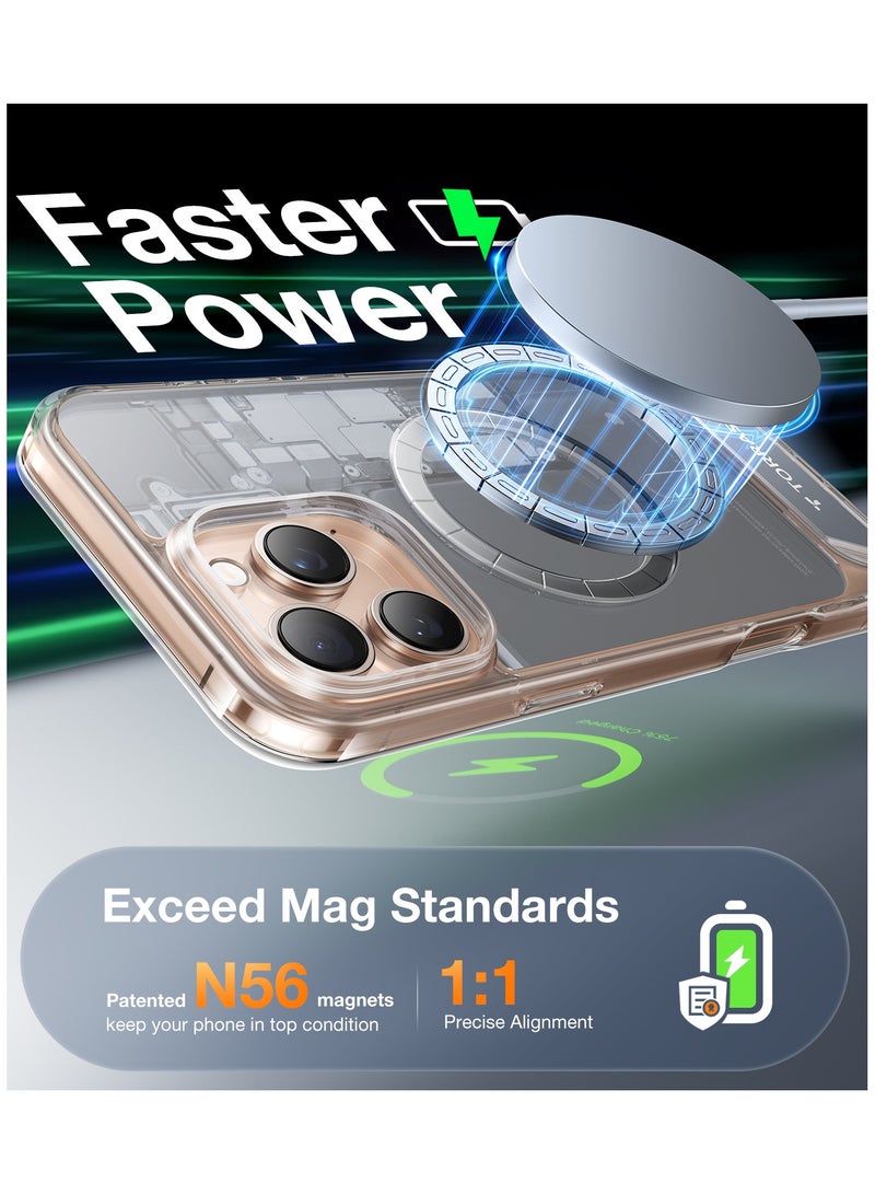 حامل مغناطيسي قوي وسلس لحافظة آيفون 16 برو ماكس، مناسب لماغسيف، حماية من السقوط بمعيار عسكري، حافظة هاتف قابلة للتعديل لآيفون 16 برو ماكس، رقيقة وواضحة - Image 5