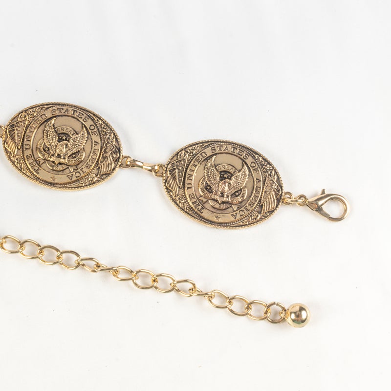 Golden Metal Waist Belt for Women - Image 2