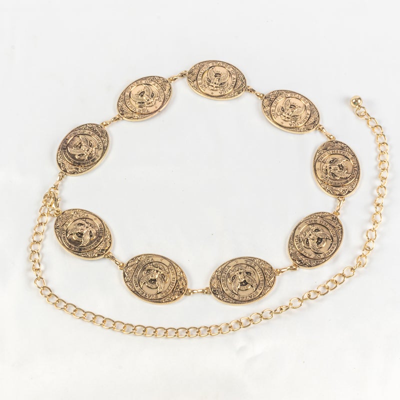 Golden Metal Waist Belt for Women - Image 4