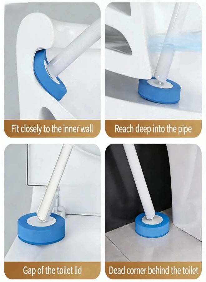 KZKR Disposable Toilet Brush with 16 Wand Cleaner Refills Pads，Wall Mounted Toilet Bowl Holder Set，Toilet Cleaning System Starter Kit，Bathroom Cleaning System for Sink Bathtub Wash Basin - Image 5