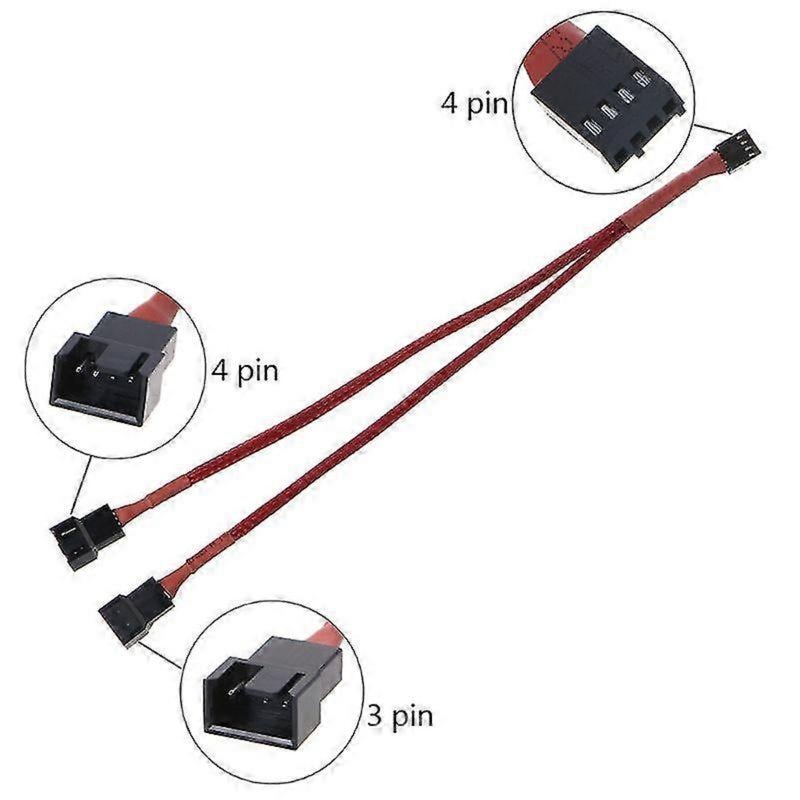 4-Pin PWM Fan Splitter Hub Extension Cable Adapter - Image 2