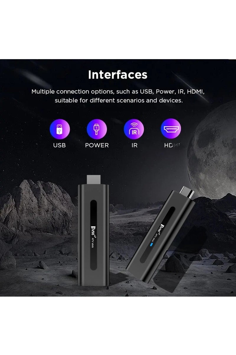 TV98 ATV Stick Mini TV Stick, Android 14 H618 Quad Core Cortex A53, Support 8K HDR10+ Video, Dual 2.4G/5G WiFi6 BT5.0, Voice Remote Streaming Media Player Smart TV Box（2+16GB） - Image 5