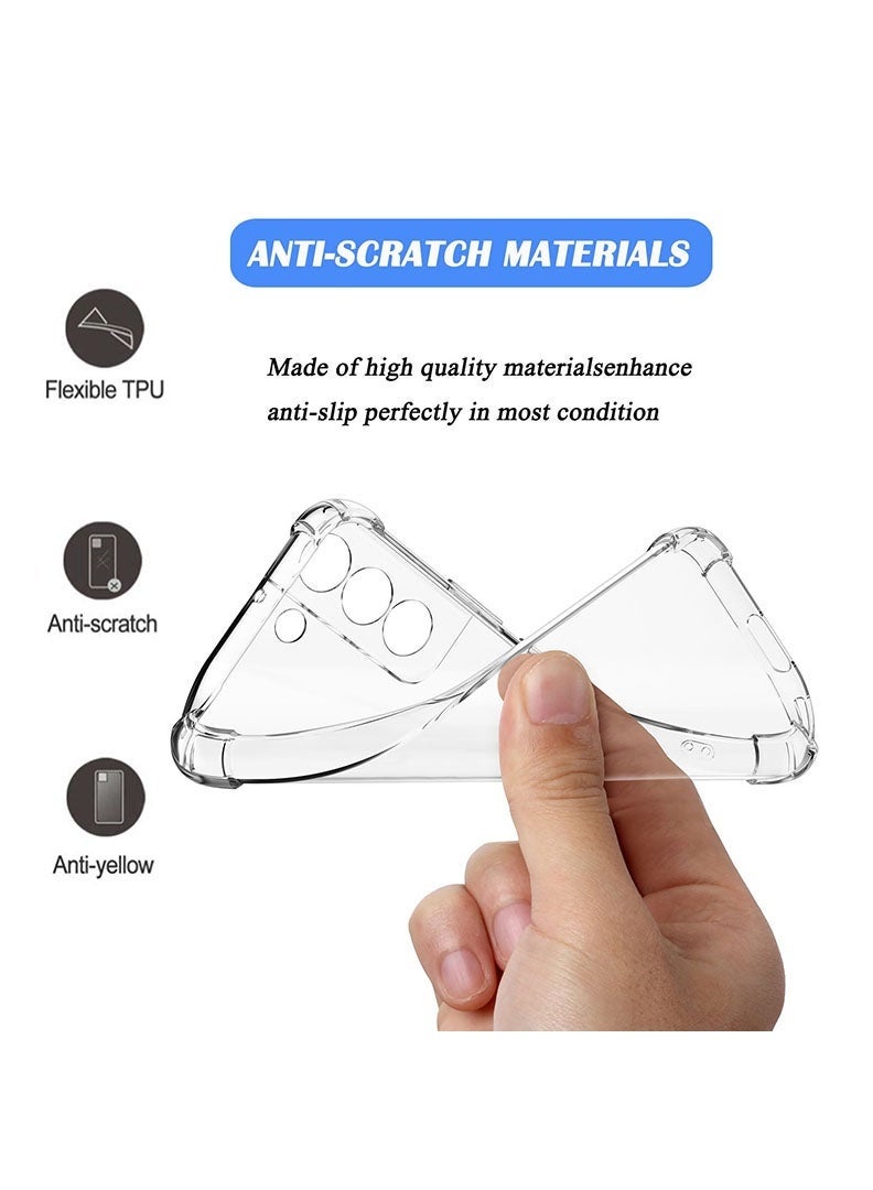 ليدين جراب شفاف لهاتف Samsung Galaxy S21 Plus، جراب خلفي مرن ناعم من السيليكون، جراب مقاوم للصدمات ومضاد للخدش مع زاوية معززة ومتوافق مع Samsung Galaxy S21 Plus شفاف - Image 3
