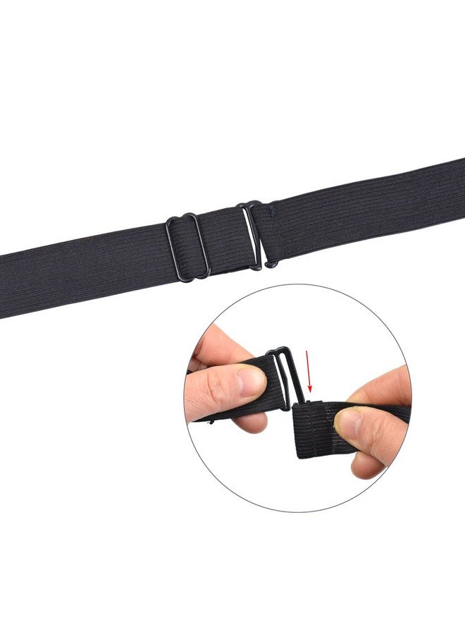 YTBYT 10 Pcs Black Adjustable Elastic Bands Adjustable Straps for Making Wig Cap Accessories (1 x 12 Inch) - Image 3