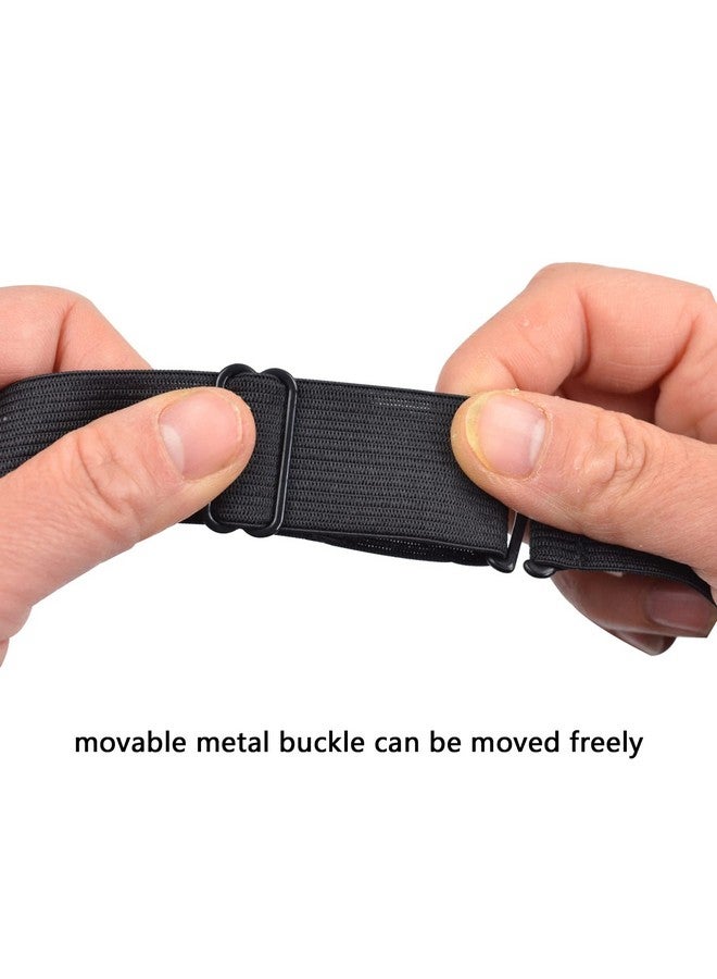 YTBYT 10 Pcs Black Adjustable Elastic Bands Adjustable Straps for Making Wig Cap Accessories (1 x 12 Inch) - Image 4